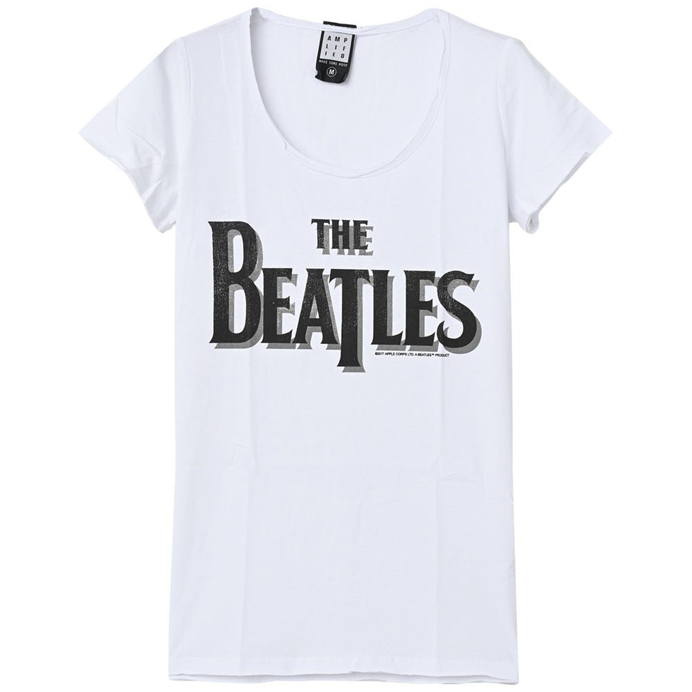 THE BEATLES ビートルズ (結成 65周年 ) - LOGO / Amplified( ブランド ) / Tシャツ / レディース - PGS